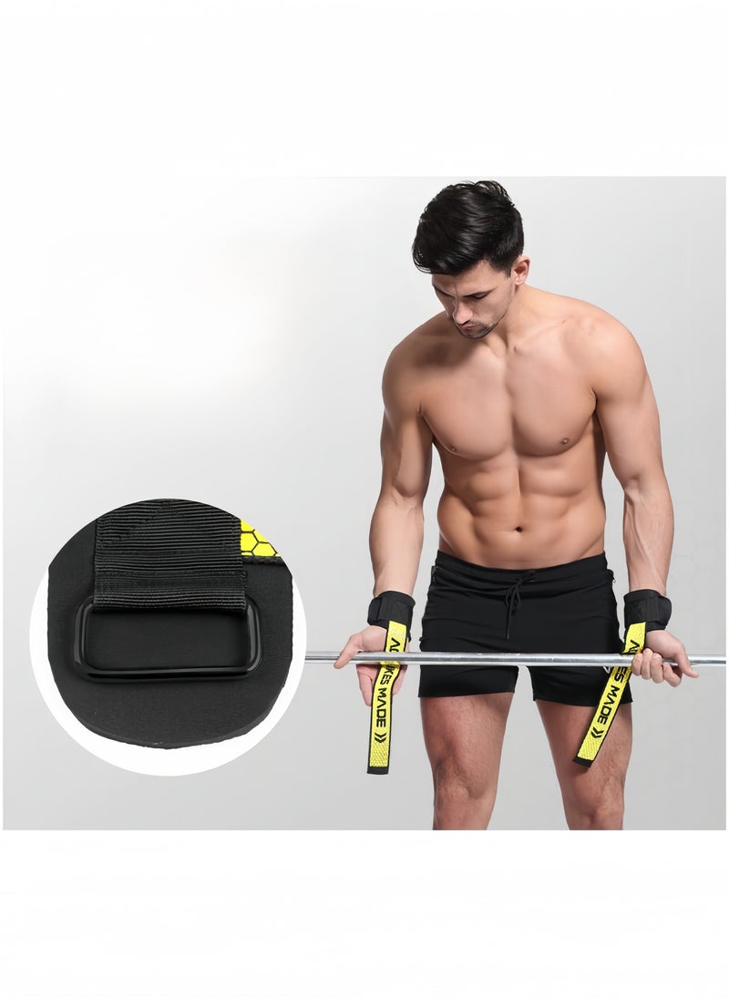 Weightlifting straps for gym, padded wrist protector straps, anti-slip neoprene straps, handbar straps, bodybuilding powerlifting, bodybuilding exercise grips