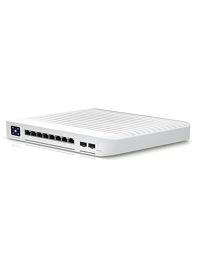 Switch Enterprise 8 PoE | 8-Port Managed Layer 3 Multi-Gigabit PoE Switch (USW-Enterprise-8-PoE) White