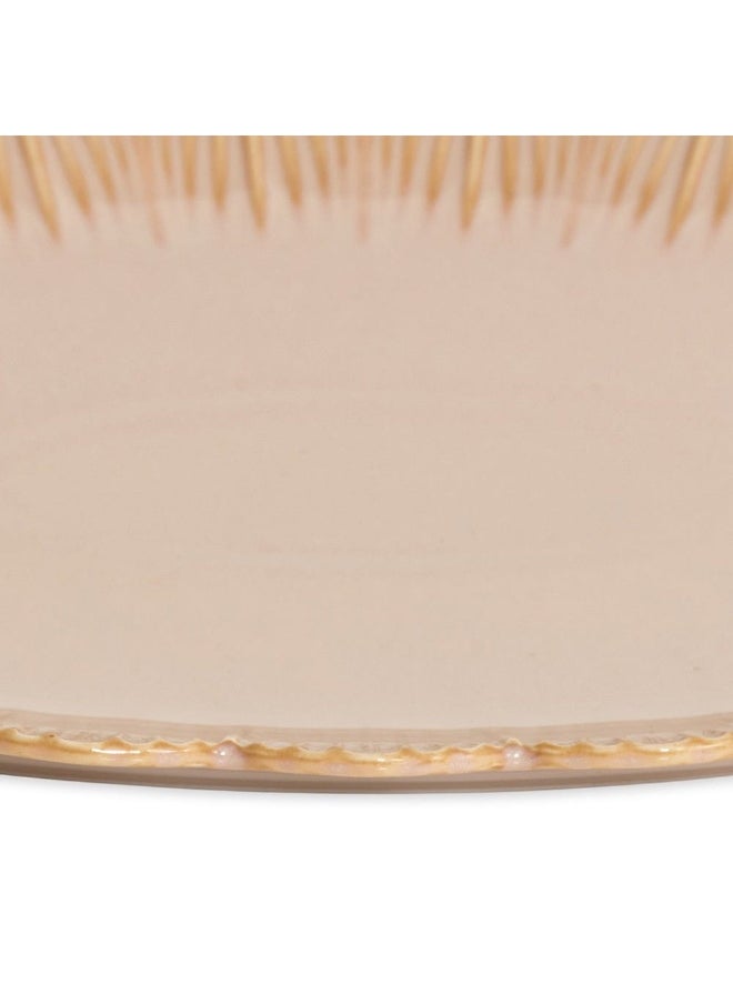 Fleuri Oval Plate, Terracotta - 36Cm