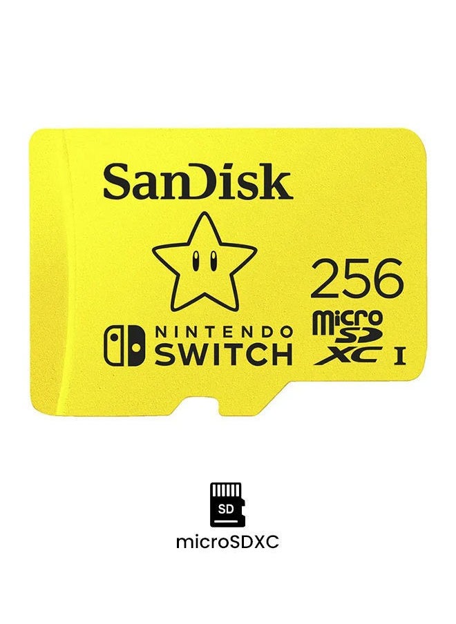 MicroSDXC UHS-I card for Nintendo Switch -, 100MB/s read; 90MB/s write 256.0 GB