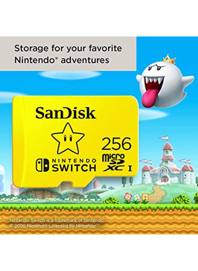 MicroSDXC UHS-I card for Nintendo Switch -, 100MB/s read; 90MB/s write 256.0 GB