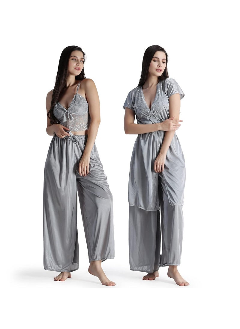 Women's Satin  Silky Summer Loungewear Night suit