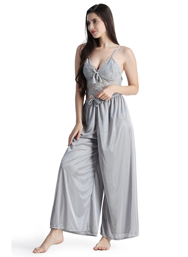 Women's Satin  Silky Summer Loungewear Night suit