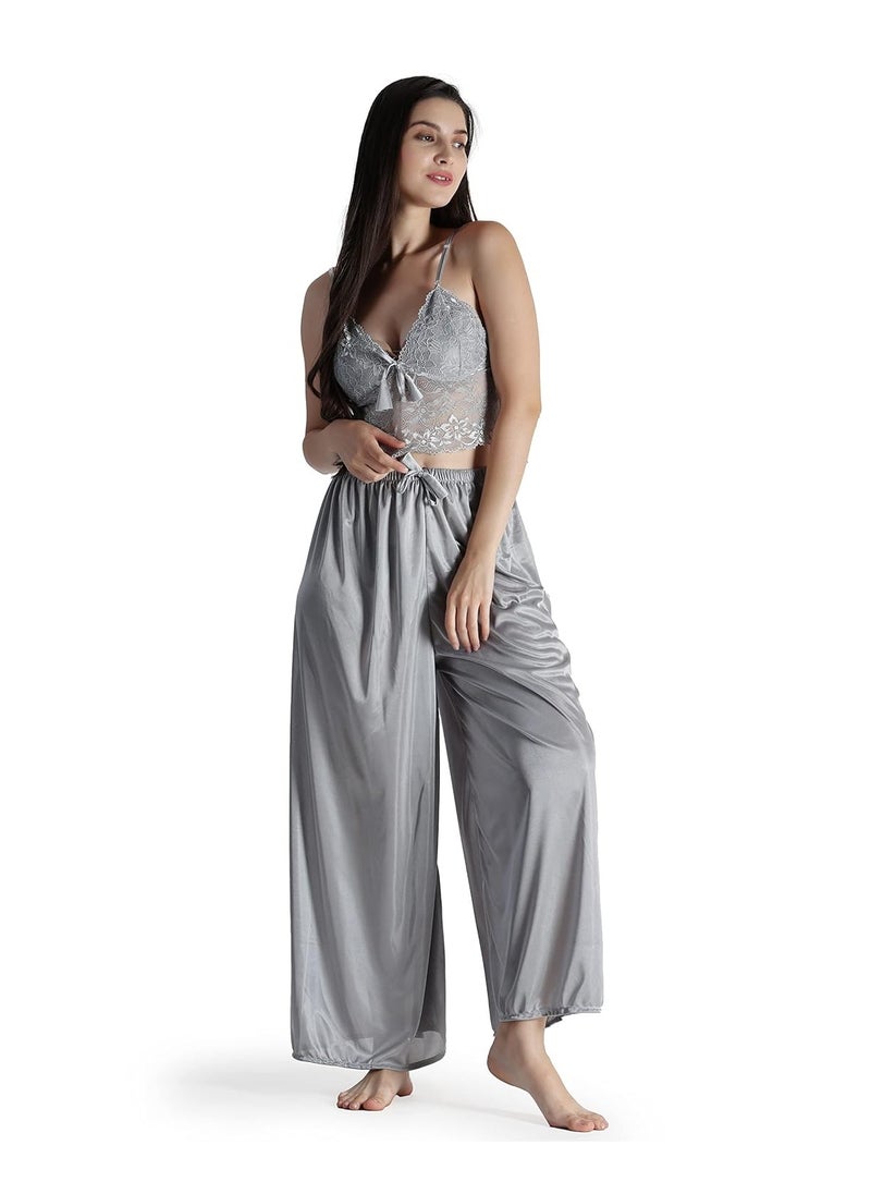 Women's Satin  Silky Summer Loungewear Night suit