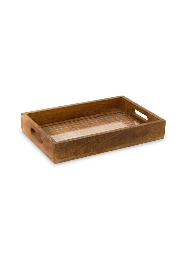 Firoz Serving Tray, Brown - 38X6Cm