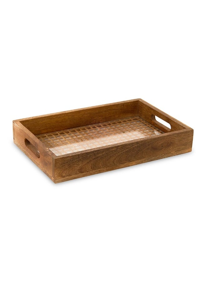 Firoz Serving Tray, Brown - 43X6Cm