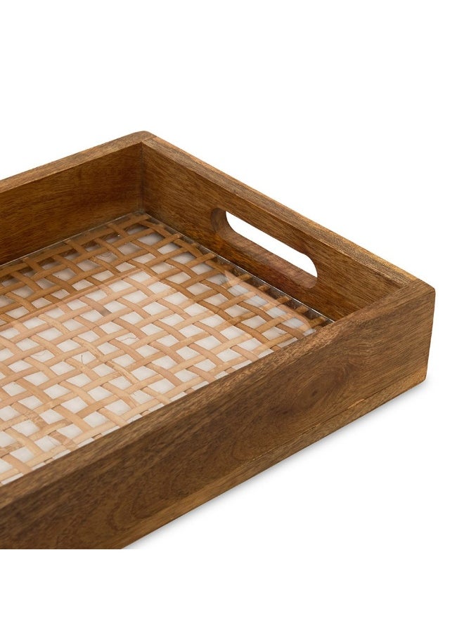 Firoz Serving Tray, Brown - 43X6Cm