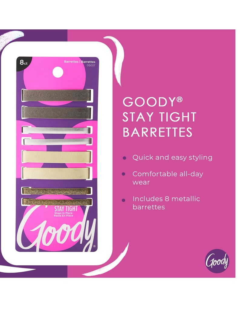 Goody Hair Barrettes Clips - 8 Count Assorted and 4 Count Mock Tort
