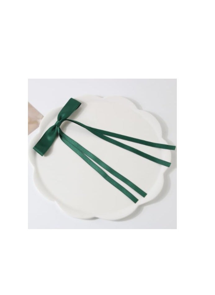 4- Ribbon hair accessories, sweet bow hair clips, ribbon hair clips, spring clips, girl's back spoon top clip, ponytail clip hair clip headgear