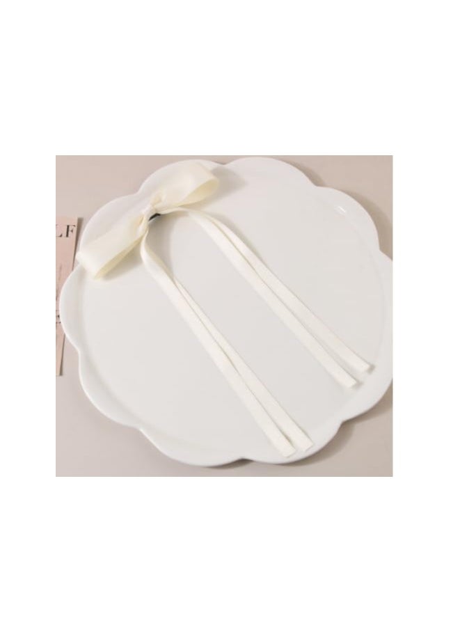 4- Ribbon hair accessories, sweet bow hair clips, ribbon hair clips, spring clips, girl's back spoon top clip, ponytail clip hair clip headgear