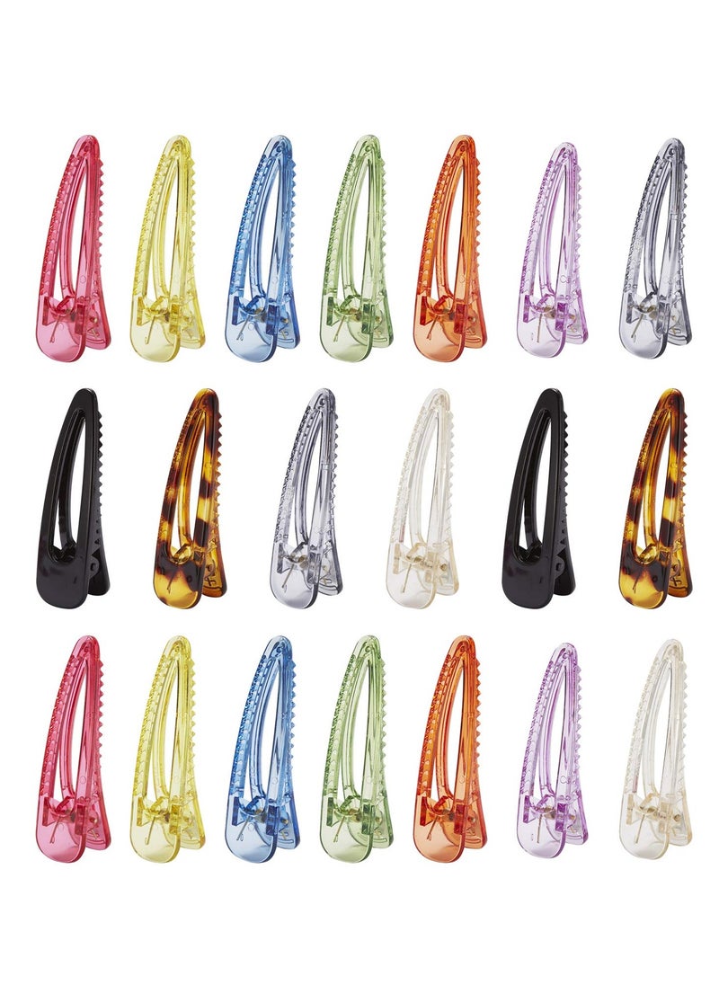 Lawie 20 Pack Large Plastic Acrylic Resin Triangle Geometric Hollow Clear Vintage Candy Colorful Large Hair Clips Leopard Snap Duckbill Alligator Barrettes Hairpins Pins Grips Clamps Claws Hair Holder