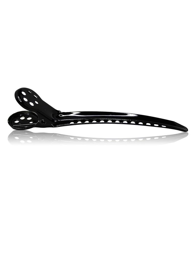 Framar Black Tight Tension Clips - Set of 4 Professional Hair Clips – Hair Clips for Styling, Clips for Hair, Metal hair Clips - Extra Tight & Durable