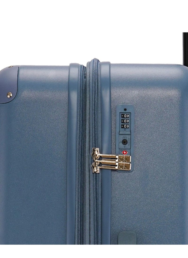 V2 CHECK IN Hardside Spinner Luggage On Wheels, Ultra Lightweight ABS, 4 Double Wheels Color BLUE