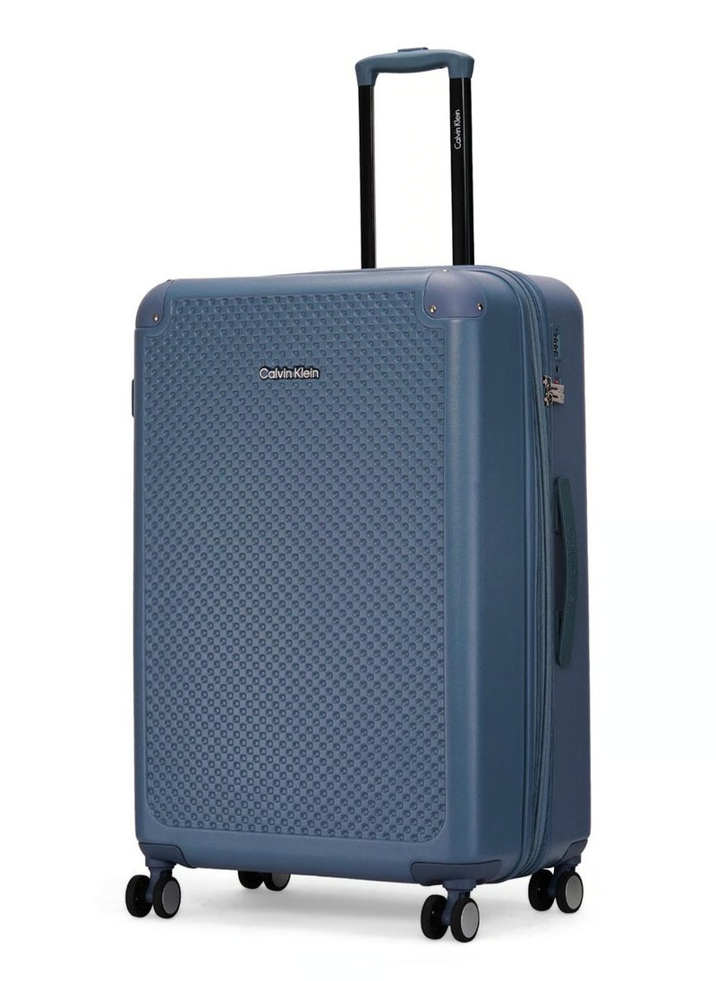 V2 CHECK IN Hardside Spinner Luggage On Wheels, Ultra Lightweight ABS, 4 Double Wheels Color BLUE