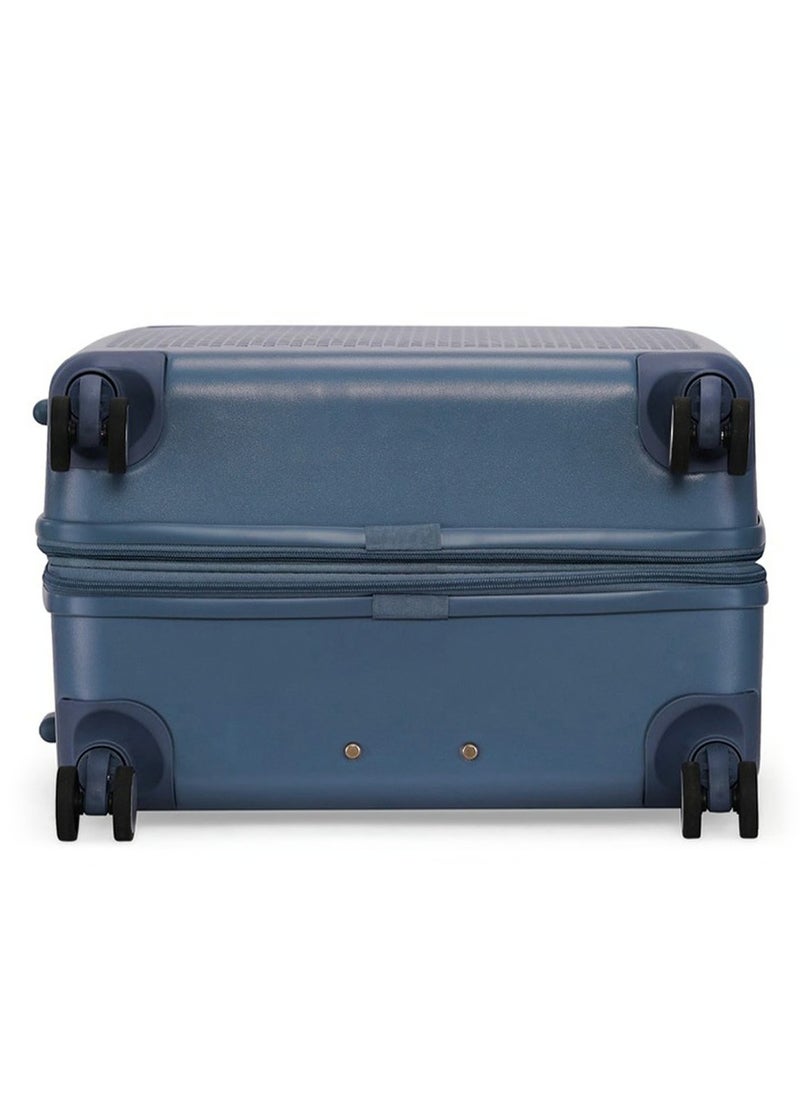 V2 CHECK IN Hardside Spinner Luggage On Wheels, Ultra Lightweight ABS, 4 Double Wheels Color BLUE