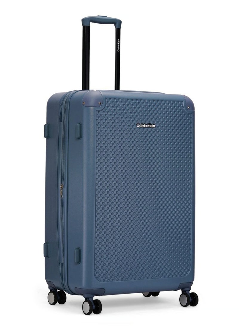 V2 CHECK IN Hardside Spinner Luggage On Wheels, Ultra Lightweight ABS, 4 Double Wheels Color BLUE