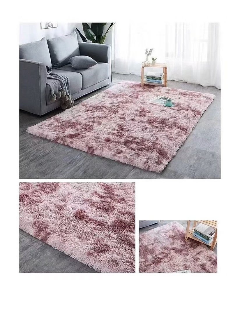 Soft Touch Area Rug Bedroom Anti-Skid Yoga Carpet Shaggy Rugs Fluffy Motley Tie-dye Carpets