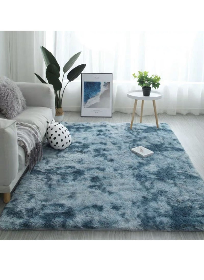 Soft Touch Area Rug Bedroom Anti-Skid Yoga Carpet Shaggy Rugs Fluffy Motley Tie-dye Carpets