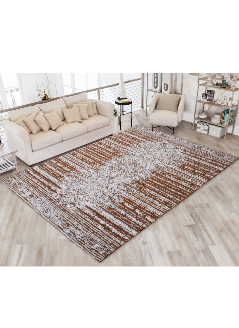 Museum-Ivory-Copper-190X290 cm anti skid Machine Made Thick Indian Rug
