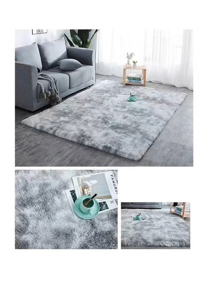 Soft Touch Area Rug Bedroom Anti-Skid Yoga Carpet Shaggy Rugs Fluffy Motley Tie-dye Carpets