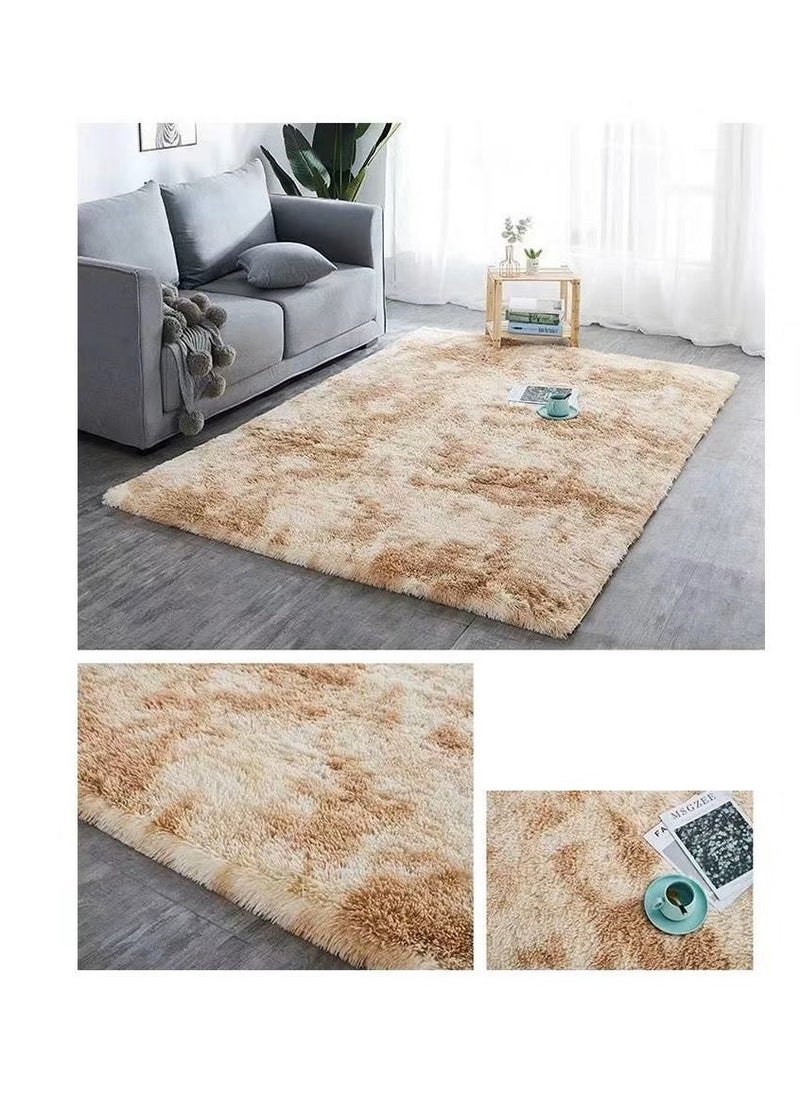 Soft Touch Area Rug Bedroom Anti-Skid Yoga Carpet Shaggy Rugs Fluffy Motley Tie-dye Carpets