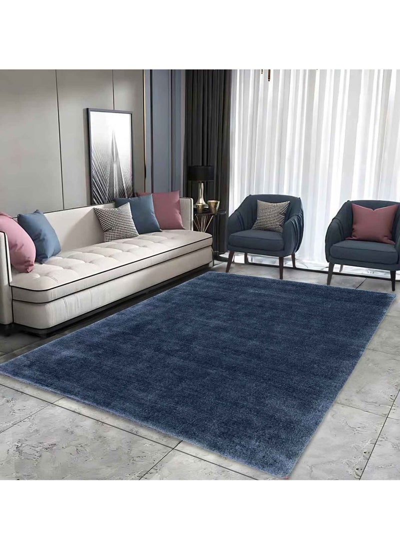 TULIP -100% BAMBOO SILK RUG- 200X300 CM - BLUE