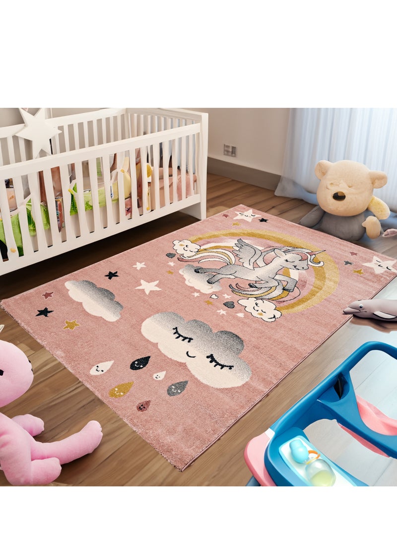 MILANO B9763A L. PINK / WHITE 160X230 Kids Rug