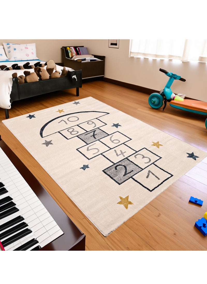 MILANO B5305A WHITE / D. BLUE 120X180 Kids rug