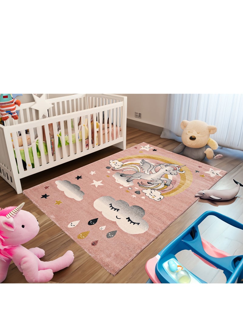 MILANO B9763A L. PINK / WHITE 120X180 Kids Rug