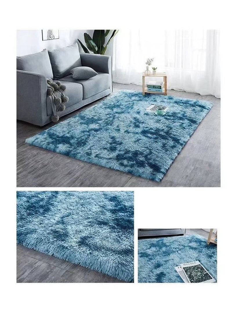 Soft Touch Area Rug Bedroom Anti-Skid Yoga Carpet Shaggy Rugs Fluffy Motley Tie-dye Carpets