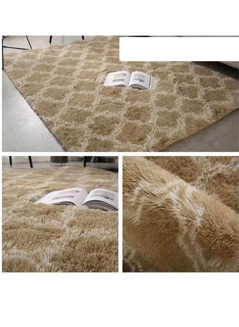 Soft Touch Area Rug Bedroom Anti-Skid Yoga Carpet Shaggy Rugs Fluffy Motley Tie-dye Carpets