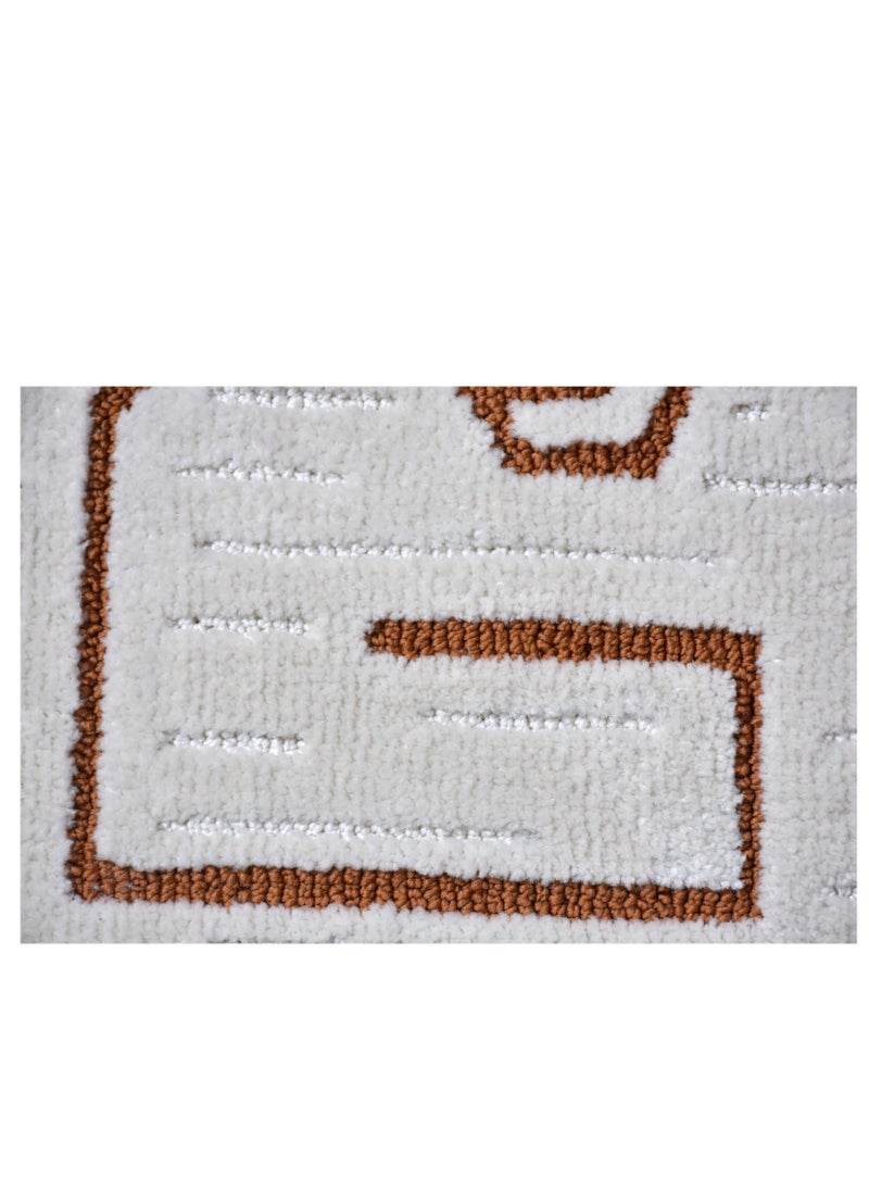 Tribe-Ivory-Copper-190X290 cm anti skid Machine Made Thick Indian Rug