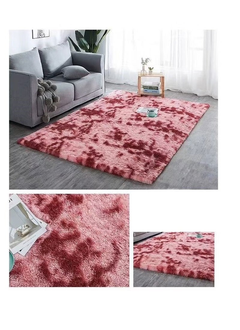 Soft Touch Area Rug Bedroom Anti-Skid Yoga Carpet Shaggy Rugs Fluffy Motley Tie-dye Carpets