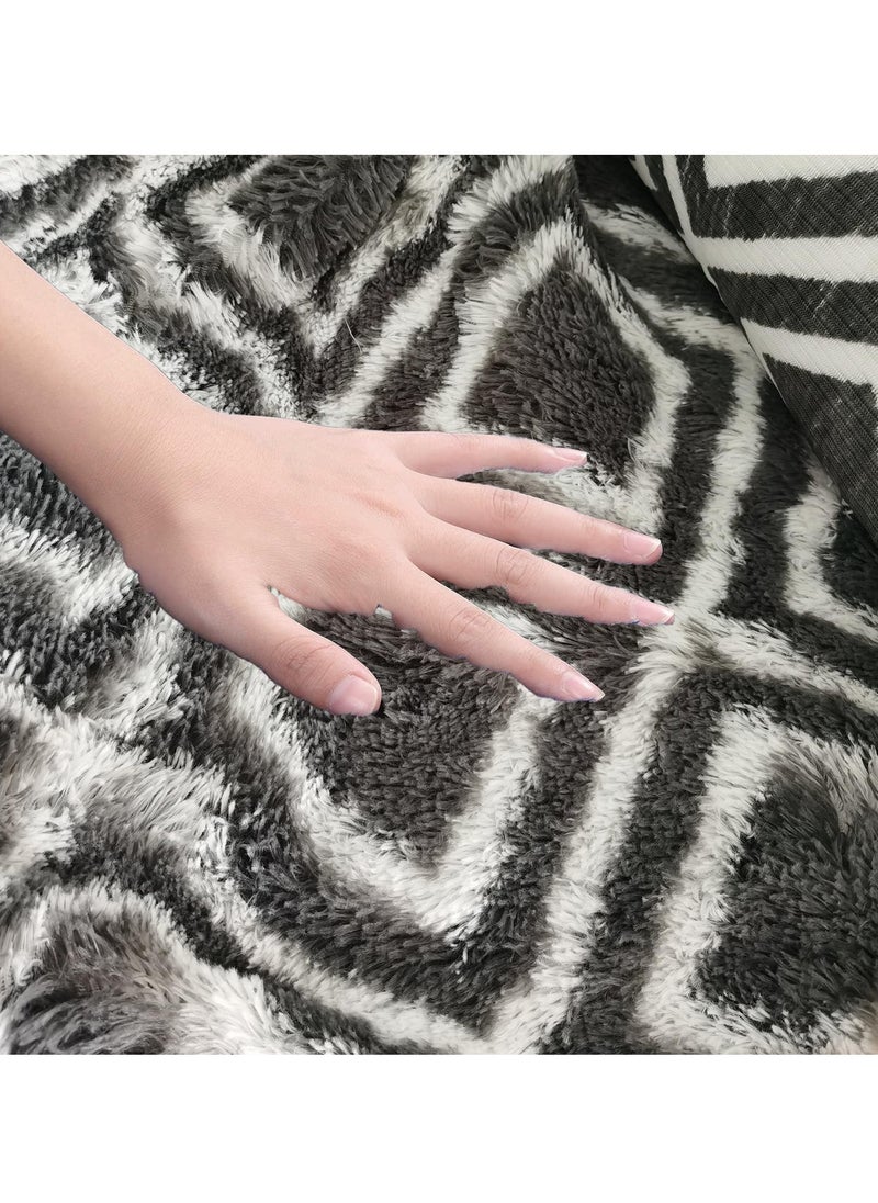 Soft Rugs Fluffy Carpets Tie-Dye Rugs for Living Room Bedroom Nursery Home Decor Non-Slip Machine Washable Carpet Home Decorative Carpet 100x160 cm