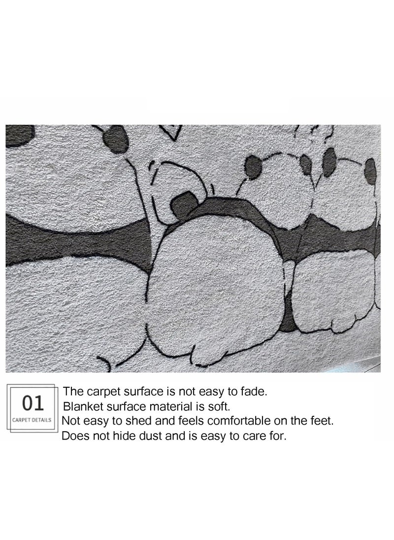 Soft Rugs Fluffy Carpets Tie-Dye Rugs for Living Room Bedroom Nursery Home Decor Non-Slip Machine Washable Carpet Home Decorative Carpet 100x160 cm