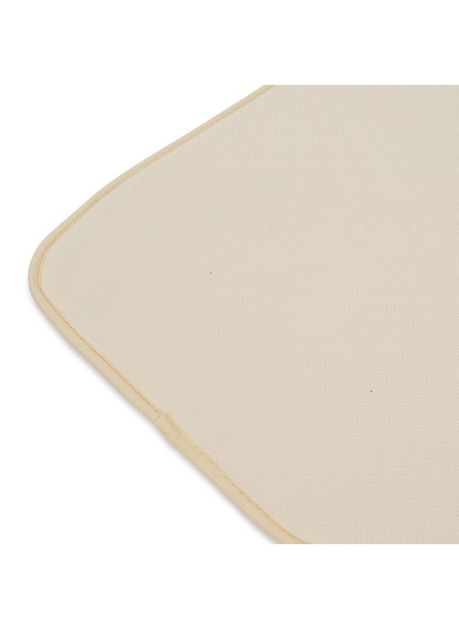 Microdry Coral Fleece Memory Foam Floor Mat, Beige - 80X50 Cm