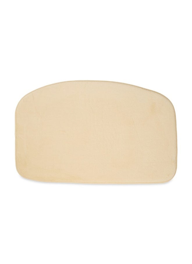 Microdry Coral Fleece Memory Foam Floor Mat, Beige - 80X50 Cm