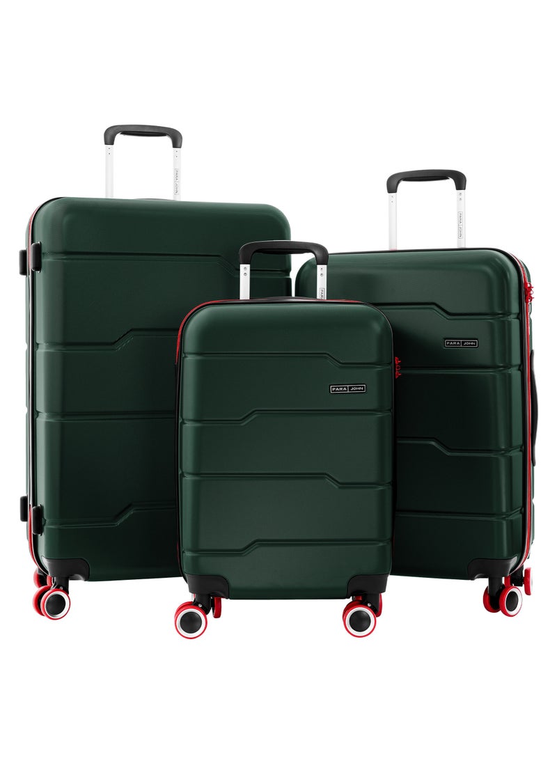 Torque Series 3 Pcs ABS Luggage Trolley Set - Green