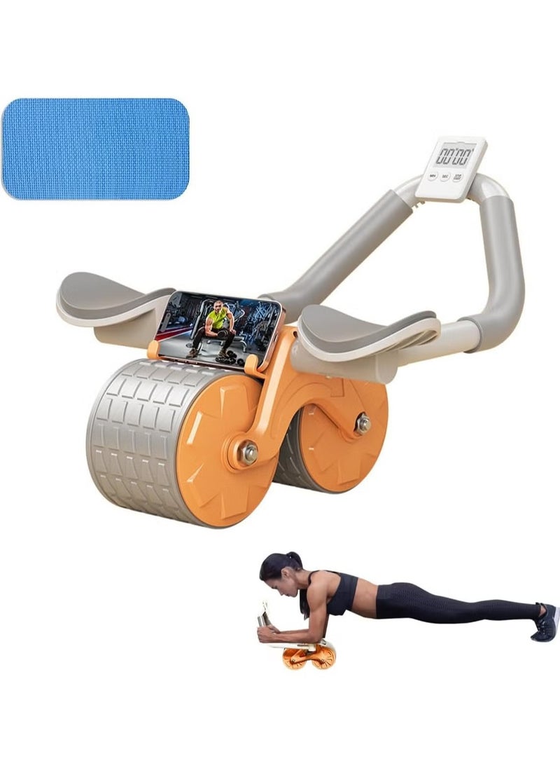 2024 New Automatic Rebound Ab Roller with Timer and Elbow Support – Core Exercise Equipment for Abdominal Workouts