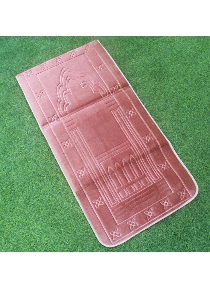 Set of 2pc Foldable Prayer Mat with Back Support Thick Padded for Extra Comfort & Tote Bag for Easy Travel-Perfect for Jumah, Ramadan, Hajj  any two random colours