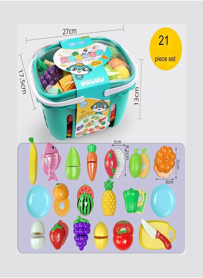 Kitchen Children's Toy Vegetable And Fruit Cutting Fun