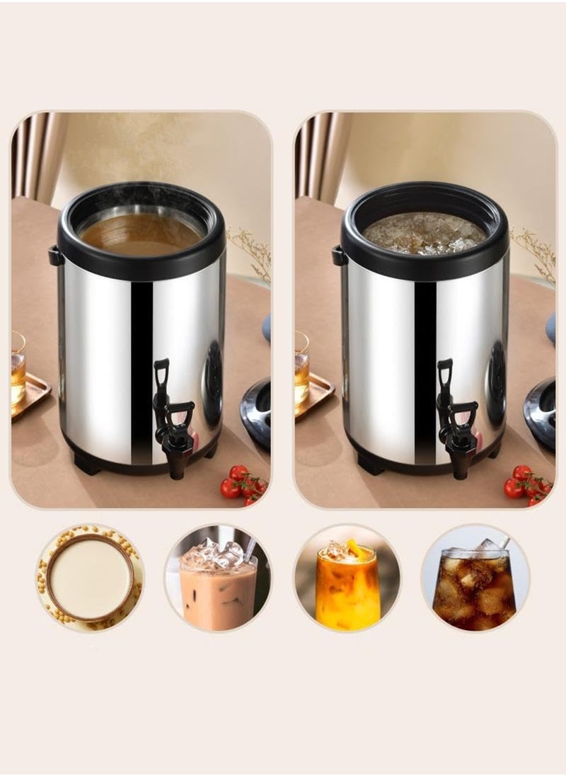 10L Beverage Dispenser Thermos Stainless Steel Refreshment Thermal Flask for Hot and Cold Drinks Portable Travel Design with Foldable Legs Ideal for Conference Events Parties Outdoor Offices Home and Catering