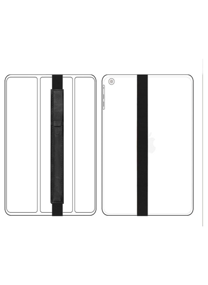 PU Leather Pouch Case Holder Elastic Detachable Sleeve for Pencil (1st &2nd Gen) for ipad (Black)
