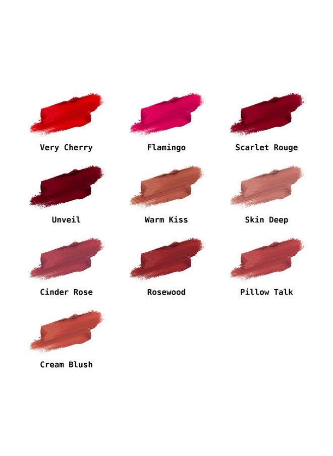 Velvet Lip Cream, Matte Finish Lipstick, Rich Color, Long Lasting Lip Stain, Lightweight, Nourishing, Hydration, High Pigment Lip Tint (Unveil)