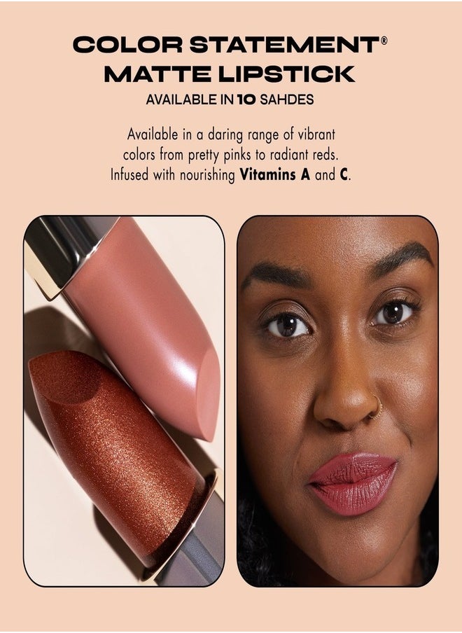 Milani Color Statement Lipstick - 91 Perfect Peach - Bold & Moisturizing Formula 4g