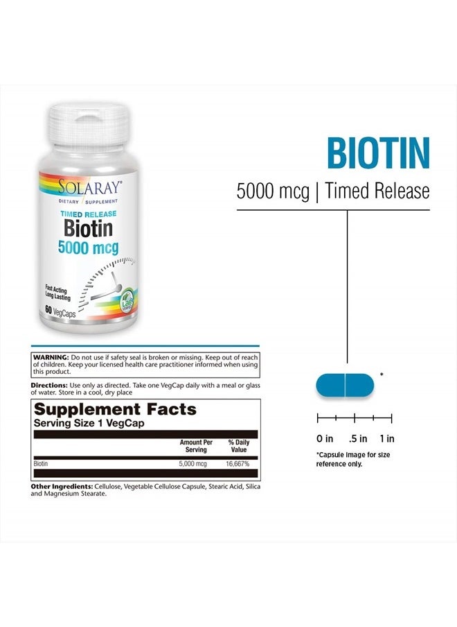 Two Stage, Timed Release Biotin 5000mcg 60 VegCap