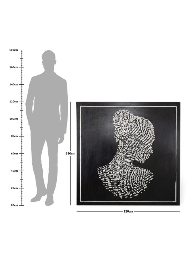 Poise Wall Art, Black And White - 120X120 Cm