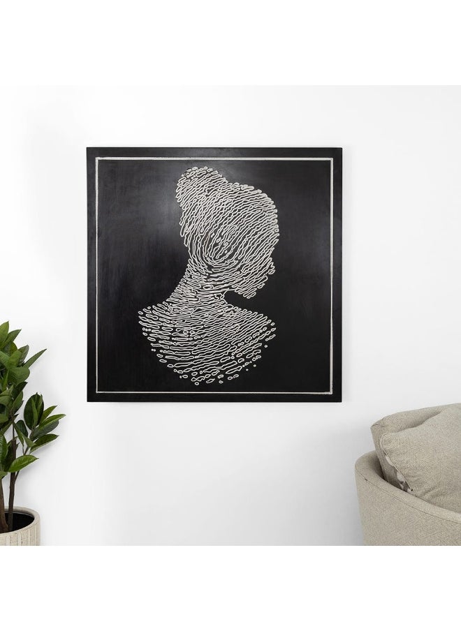 Poise Wall Art, Black And White - 120X120 Cm