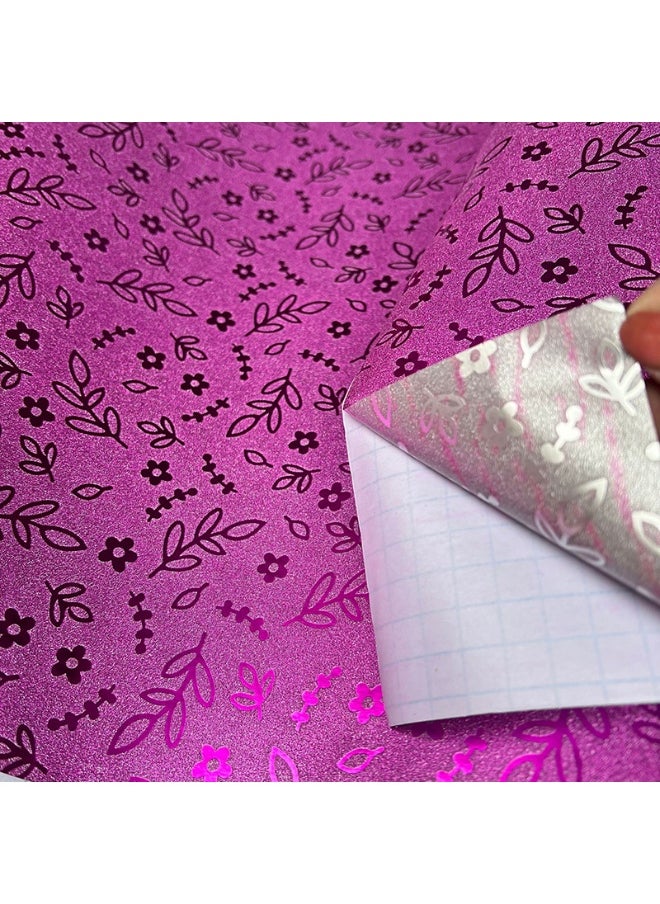 45x200cm Self-Adhesive Laser Color Fuchsia Glitter Wallpaper