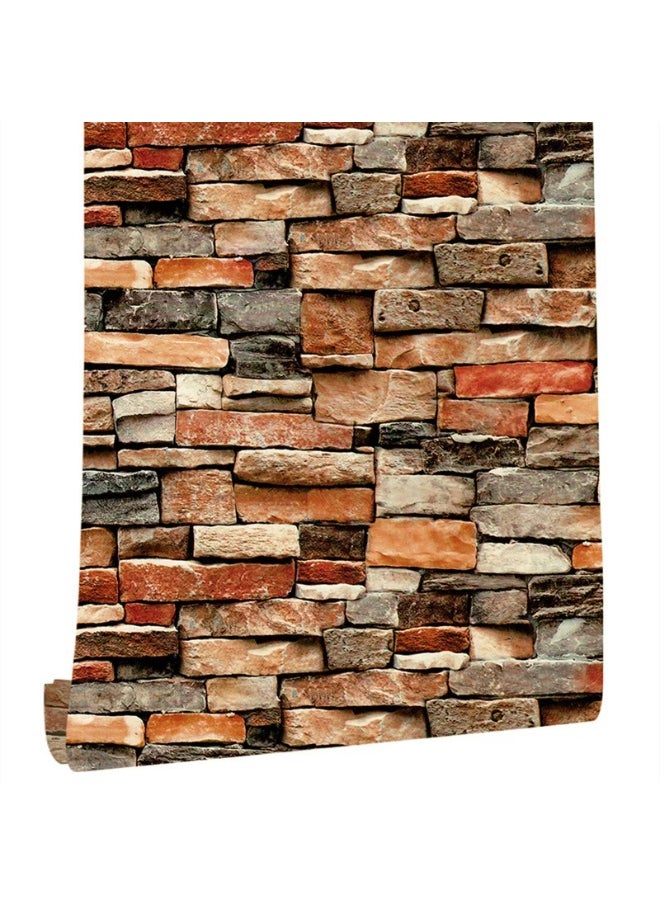 Retro Decorative Brick Wall Background PVC Self-Adhesive Wallpaper